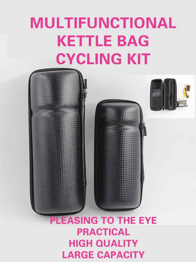 Fahrradwerkzeugtasche, robuste Wasserflaschenhülle, große Kapazität, tragbares Reparaturwerkzeug, multifunktionales, wasserdichtes Fahrradzubehör. – Detail 1