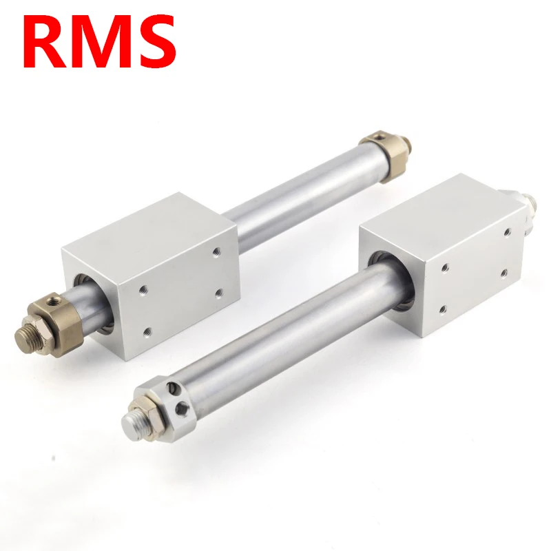 RMS10/16/20/25/32/40 Stroke 100mm/200mm/300mm/500m/600m-1000mm Magnetic Coupling Pneumatic Rodless Cylinder Air Cushion