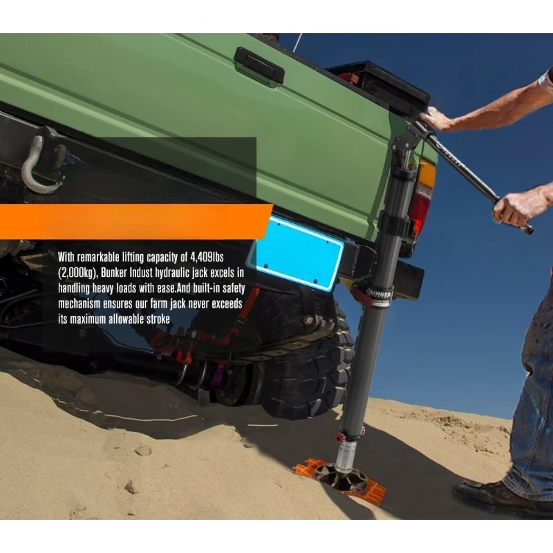 For outdoor off-road escape vehicles, vertical hydraulic jack farmer's top 2 tons load-bearing