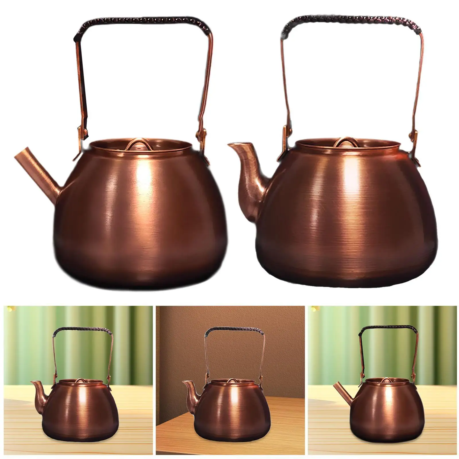 

Stovetop Teapot Water Kettle Water Milk Warmer Juice Jar Coffee Pot Copper Tea Kettle for Restaurant Tea Boiling Water Coffee
