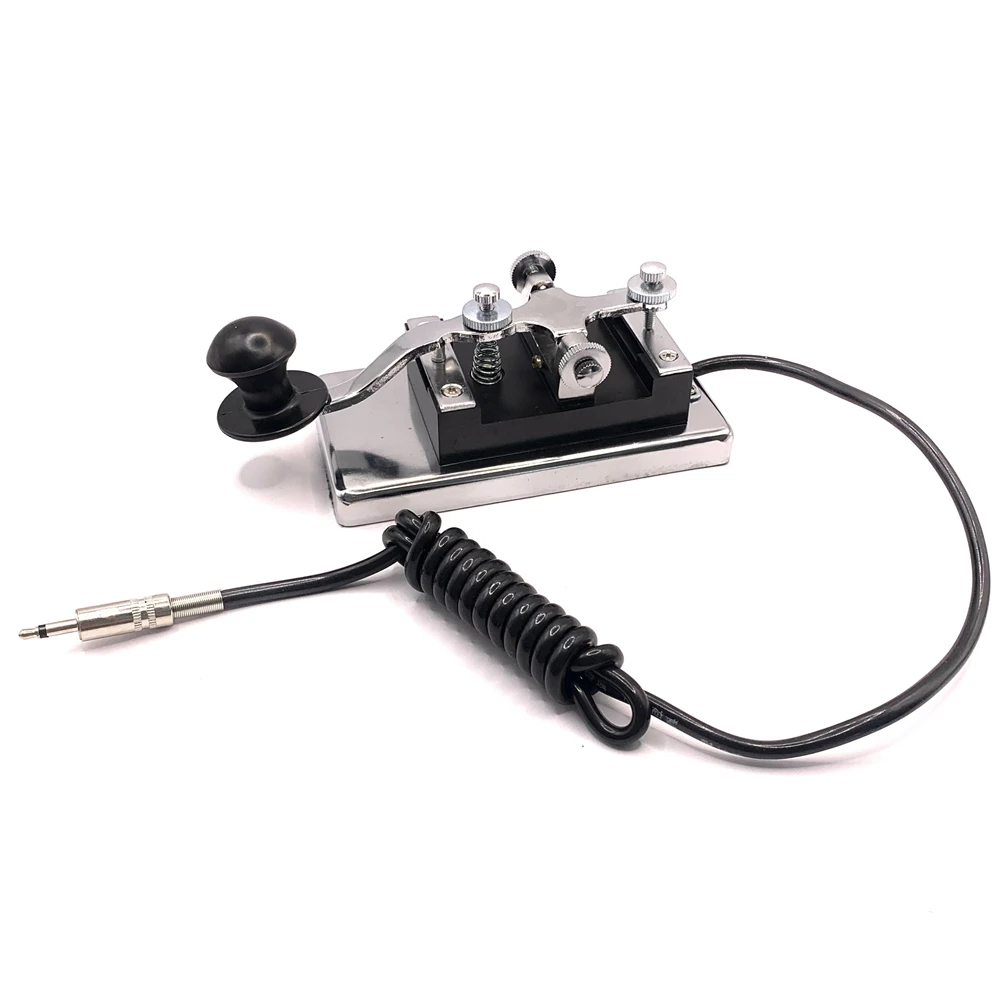 

K4 Key Short Wave Radio Morse Key CW Hand Heavy Key 3.5mm Plug Morse Code Practices