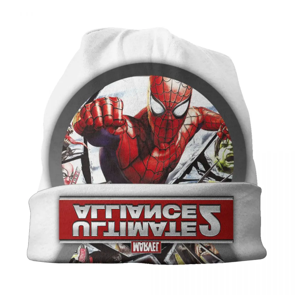 خارقة الرجل العنكبوت الكرتون Skullies Beanies قبعات الهيب هوب شتاء دافئ الرجال النساء محبوك قبعة الكبار للجنسين بونيه القبعات