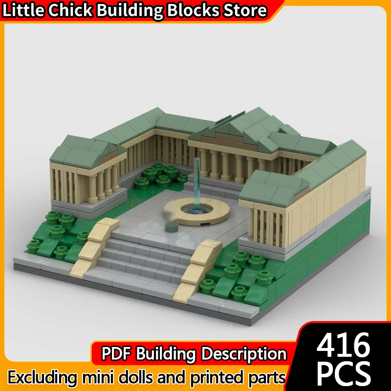 

Модель City Street View MOC, строительные кирпичи, философия, музей искусства, модульная технология, детский праздничный подарок, сборный игрушечный костюм