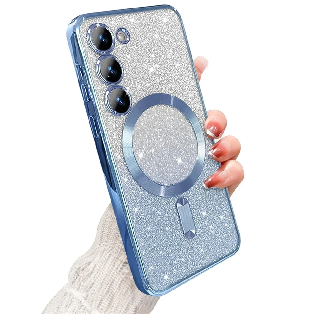 Glitzernde Hülle für Samsung Galaxy A56 A36 A16 A06 A17 A26 S24 FE S22 S21 S20 S23 Plus S26 S25 Ultra Magnetische Kabellose Abdeckung – Detail 5