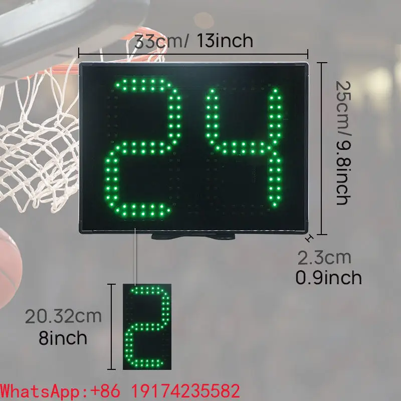Portable Indoor Basketball Game Use 24 Seconds Shot Clock with Remote Control 0-99 Programmable LED Digital Counter