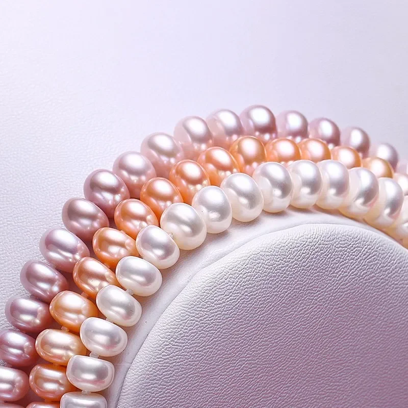 White Natural Freshwater Pearl Necklace For Women 8-9mm Necklace Beads Jewelry 40cm/45cm/50cm Length Necklace Fashion Jewelry