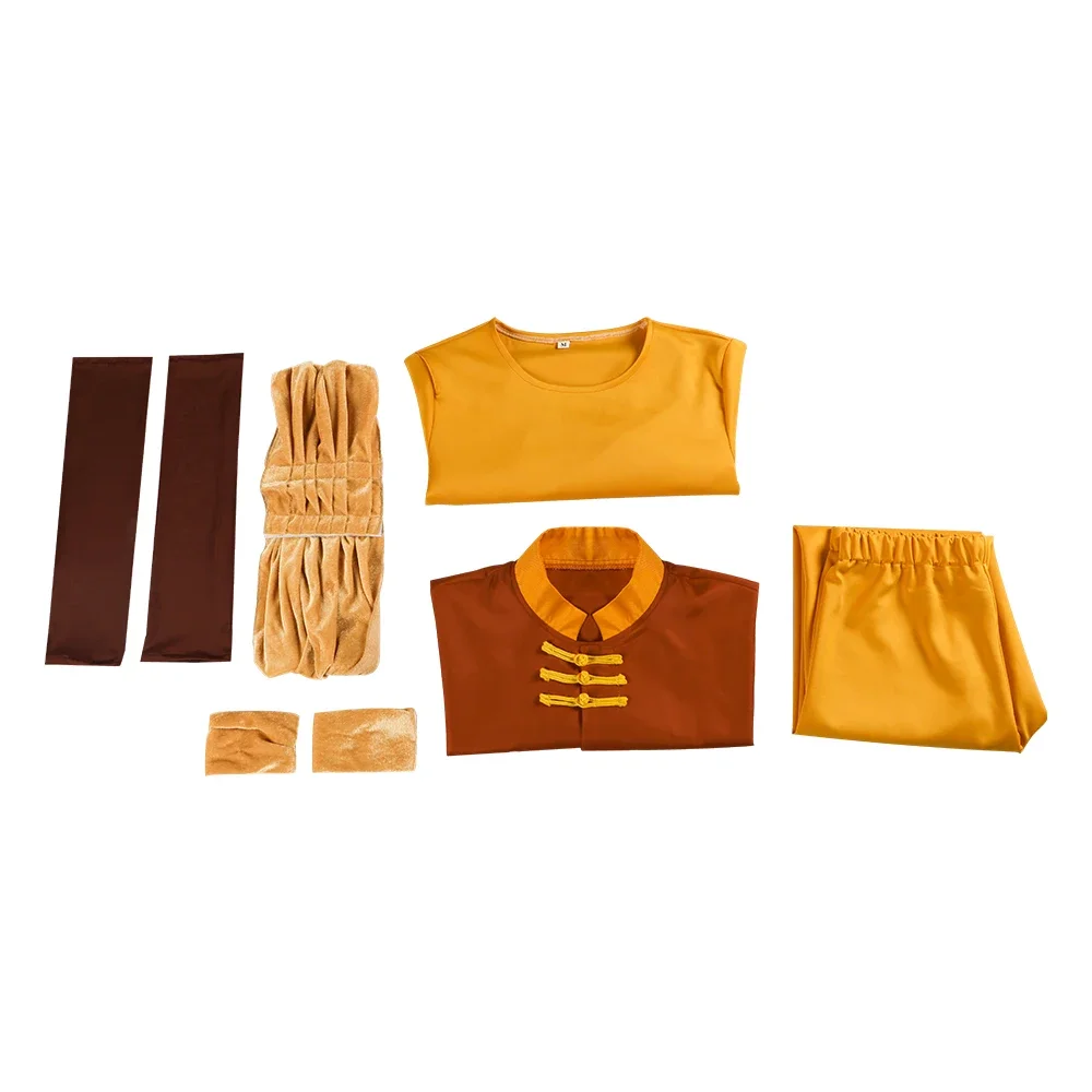 Aang Cosplay Kostuum Volwassen Heren Shirt Broek Past Outfit Uniform Halloween Carnaval Vermomming Feestkostuum