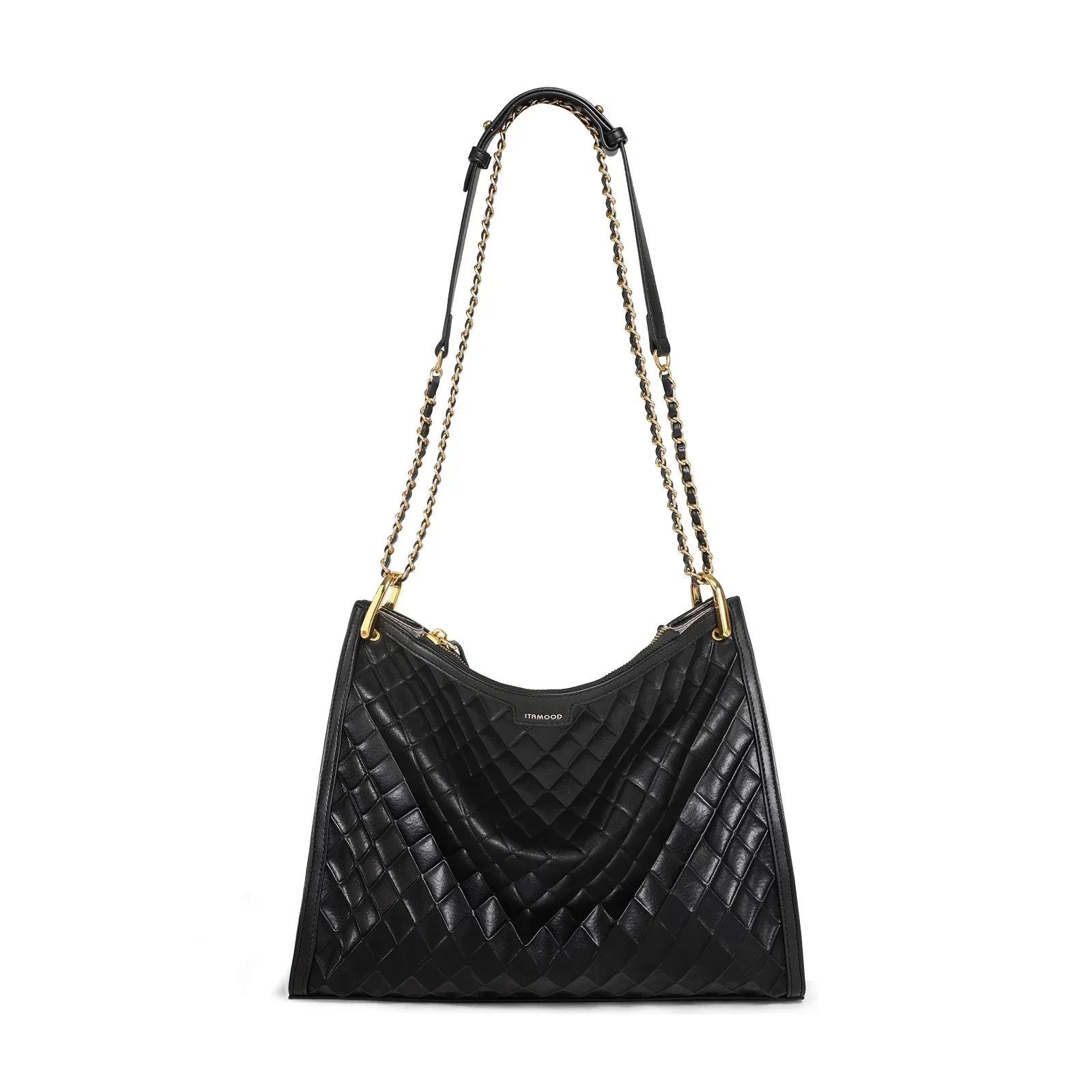 ITAMOOD Spacious Quilted Tote Bag，Fashionable and Versatile Crossbody Bag With Chain Strap，Daily Use and Commuting Handbag