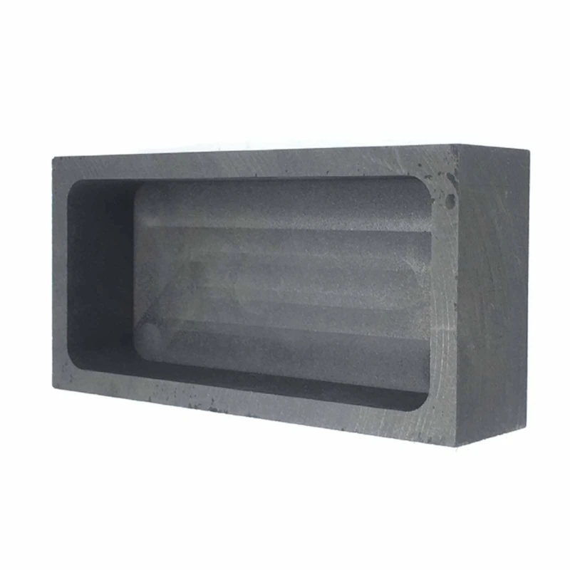 Reusable Ingot Casting Mould Gold Silver Graphite Ingot Mold Rectangular Graphite Crucible for Melting Casting  Dropship