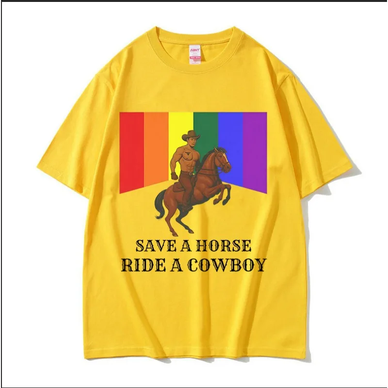 حفظ ركوب الخيل كاوبوي الجرافيك تي شيرت المرأة خمر موضة قصيرة الأكمام تي شيرت الصيف عادية عالية الجودة القطن تي شيرت