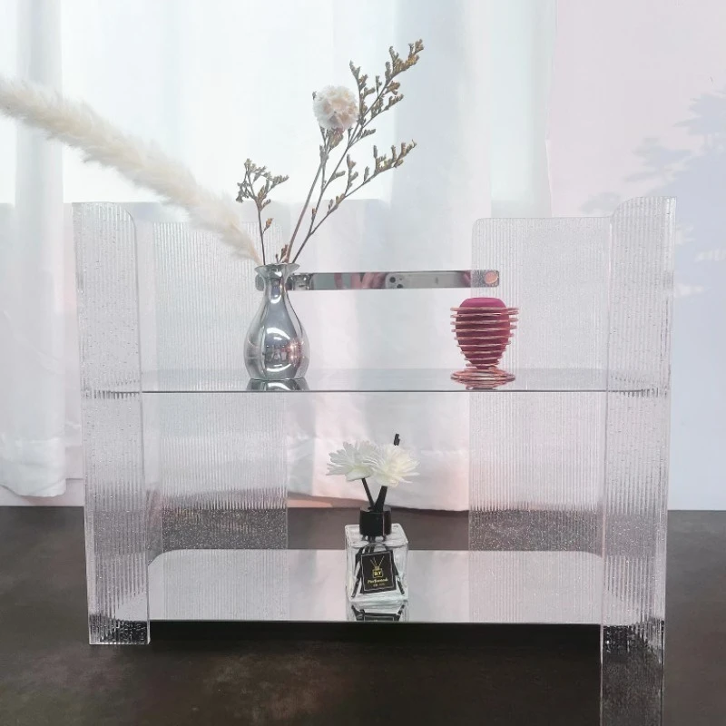 Light luxury cosmetics storage box acrylic large capacity dresser skin care product shelf rectangular modern simplicity