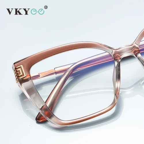 VKYEE, montura grande geométrica, diseño de moda personalizado, gafas de lectura con luz azul para mujer, prescripción personalizable PFD2260