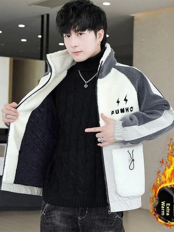 

Новая теплая зимняя куртка для мальчиков с воротником-стойкой, повседневная, свободного кроя, из хлопка