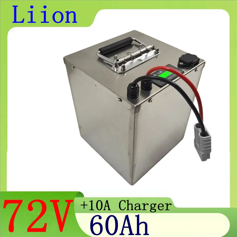 

72v 60Ah 60A li-ion lithium polymer battery pack replacement 50Ah 70Ah for 3000W 5000W 6000W 7000W motor + 10A charger