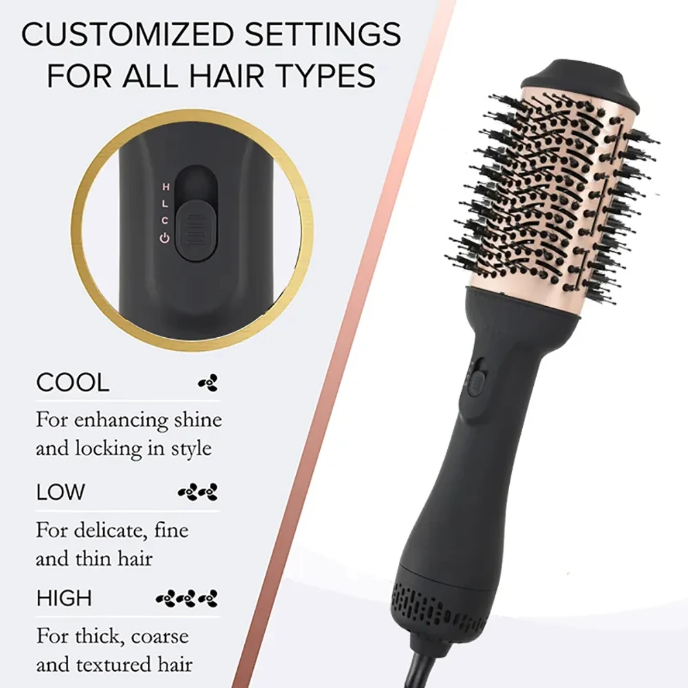 New Upgrade One Step Hot Air Brushes Hair Dryer Comb Professional Matte Handle Curling Straight Electric Blowdryer High Quality