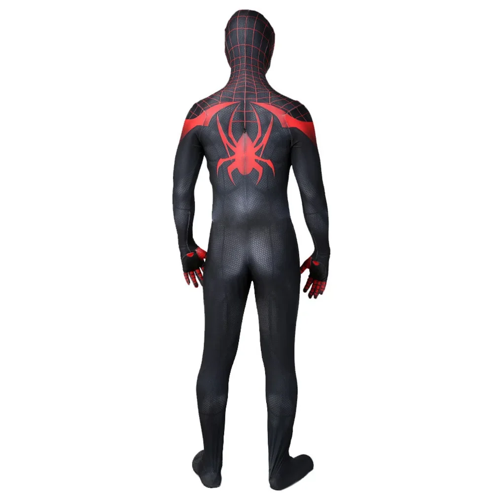 Big Lens Into the Verse Spiderman Miles Morales Cosplay kostium na Halloween superbohater body Zentai stroje Miles Morales Spider