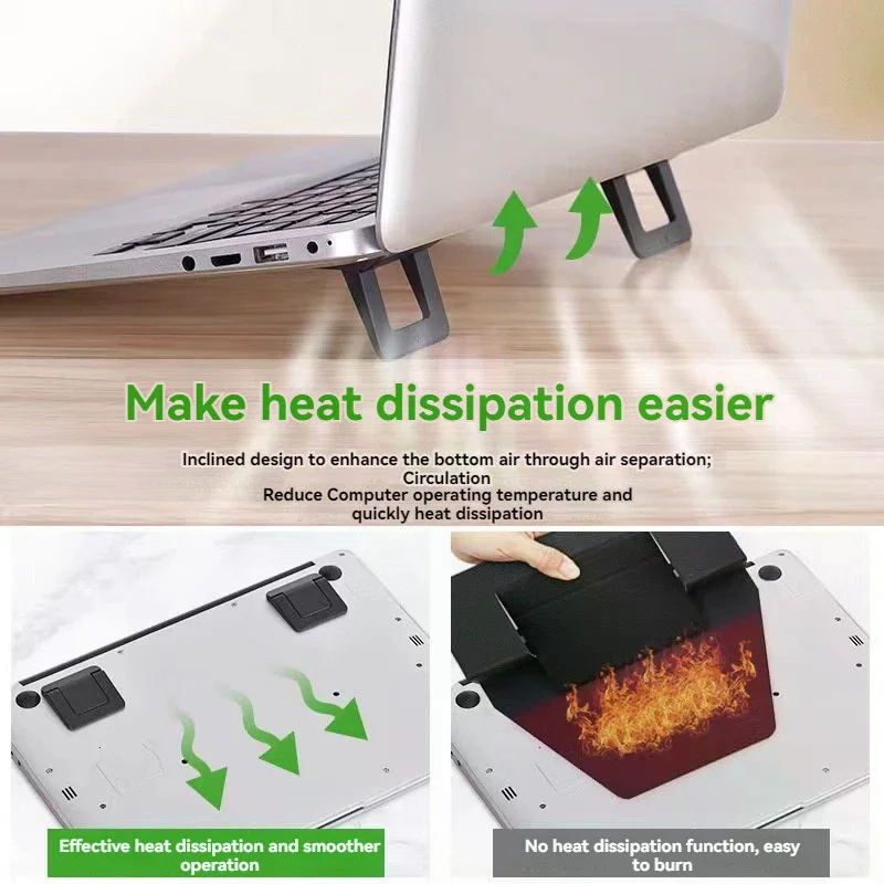 Mini Laptop Stand Adjustable Folding Ultra-thin Portable Holder For Notebook Cooling Holder Keyboard Support 2Pcs