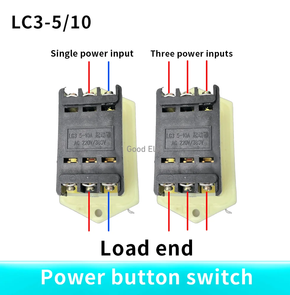 1PCS LC3-5 LC3-10 Start Stop Push Button Switch on/off Table Drill Grinder Cutting Machine Switch 10A/380V