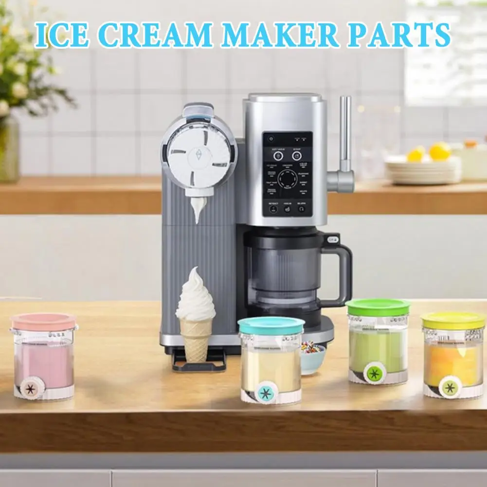 Sweet Treat Ice Cream Container 3 Pcs Replacement Creami Swirl Pints Lids Set -free Ninja Nc700 Series Soft Serve Maker