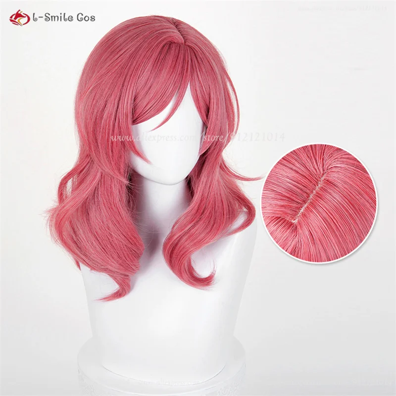 Maki Nishikino Cosplay perruque 48 cm de Long rouge Cruly perruques résistant à la chaleur cheveux synthétiques Anime Cosplay perruque pour les femmes + bonnet de perruque