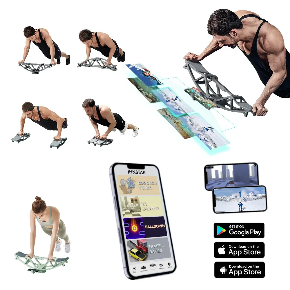 

Innstar Powerbridge Push-up Board Push-ups Stands Bar Pushup Board for Bodybuilding Strength Training Home Gym Push Up Board