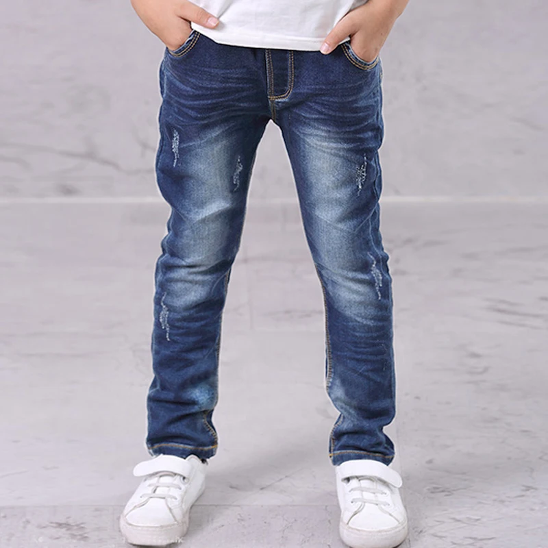 IENENS Fashion Jeans Trousers Boy\'s Denim Long Pants Kids Slim Jeans Young Children Straight Cowboy Pants 5-13Y Spring Autumn