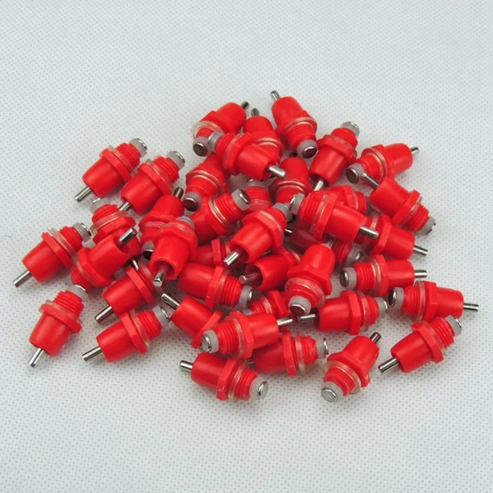 50Pcs Poultry Chicken Nipple Drinker Spring Type Bird with Automatic Water Dispenser Chicken Mouth Bird Drinking Water