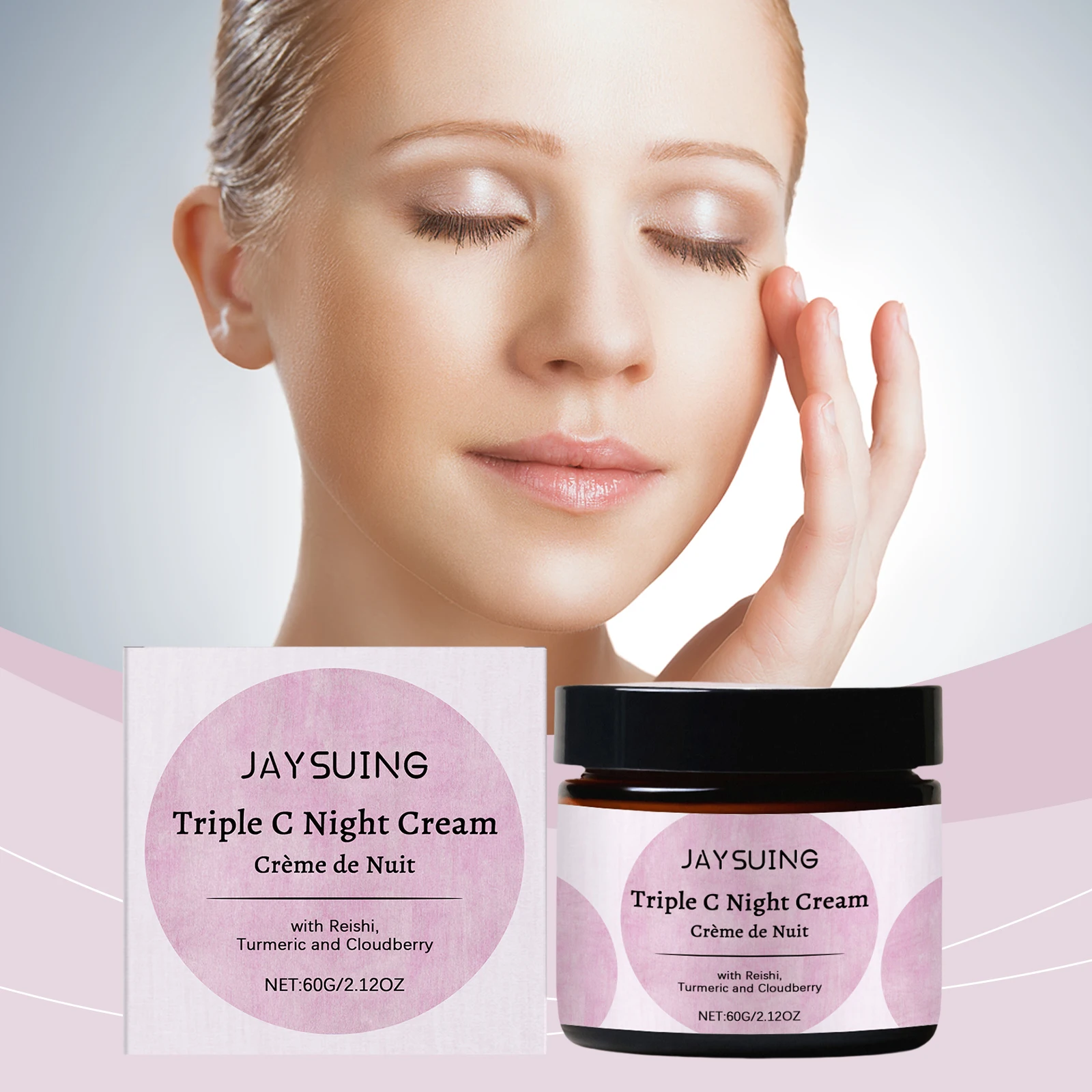

Triple C Night Cream Hydrate Brighten Face Reduce Dark Spot Dullness Overnight Repair Cracked Damaged Skin Wrinkle Removal Cream