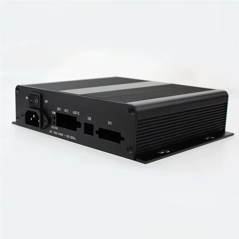 ABQU LED Sending Controller Box LCB300 for Linsn TS802D Sending Card Control LED Screen AC220V EU Plug Black Metal