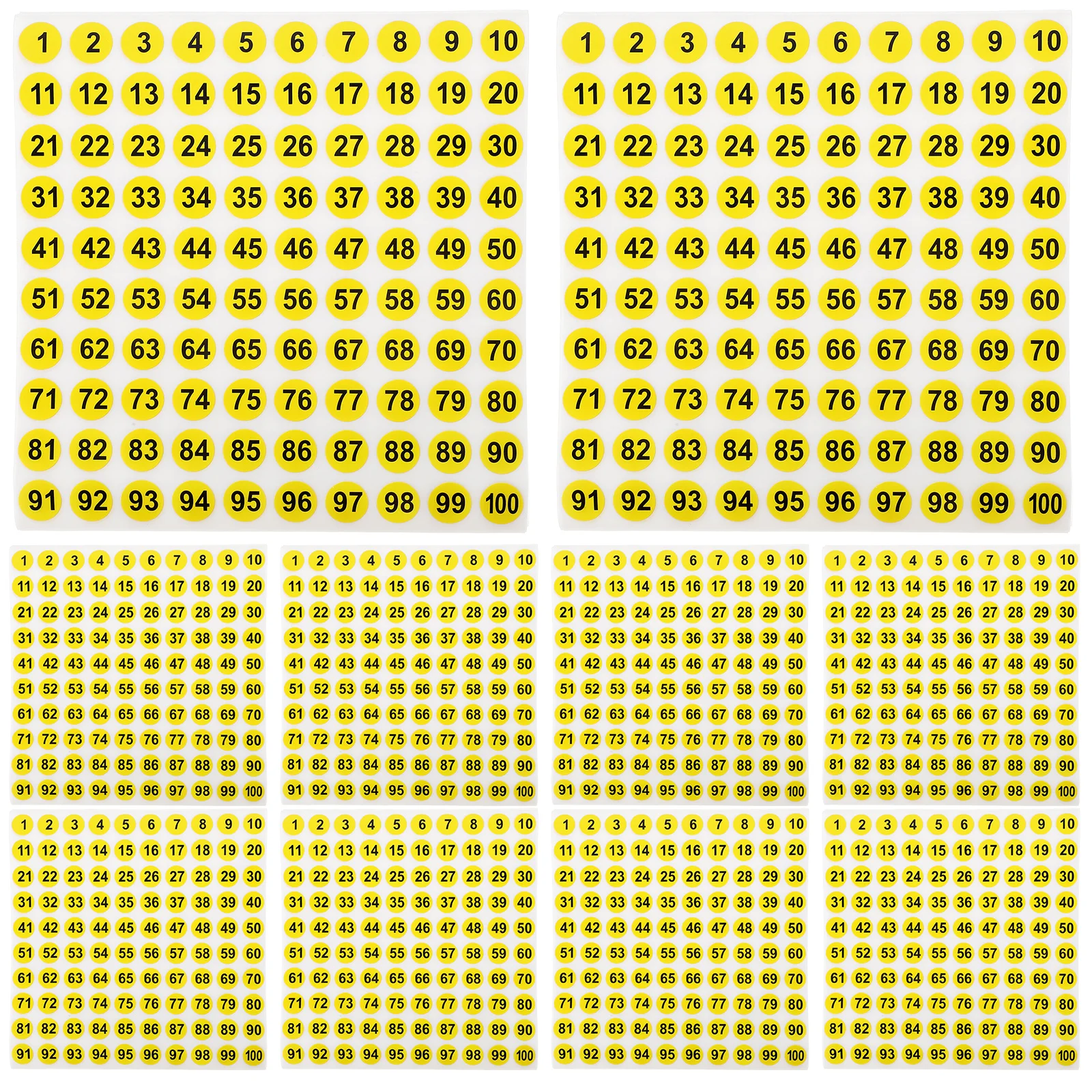 

Number Stickers Waterproof Self-Adhesive Classification Labels For Office Classroom Storage Round Numbered Planner Label