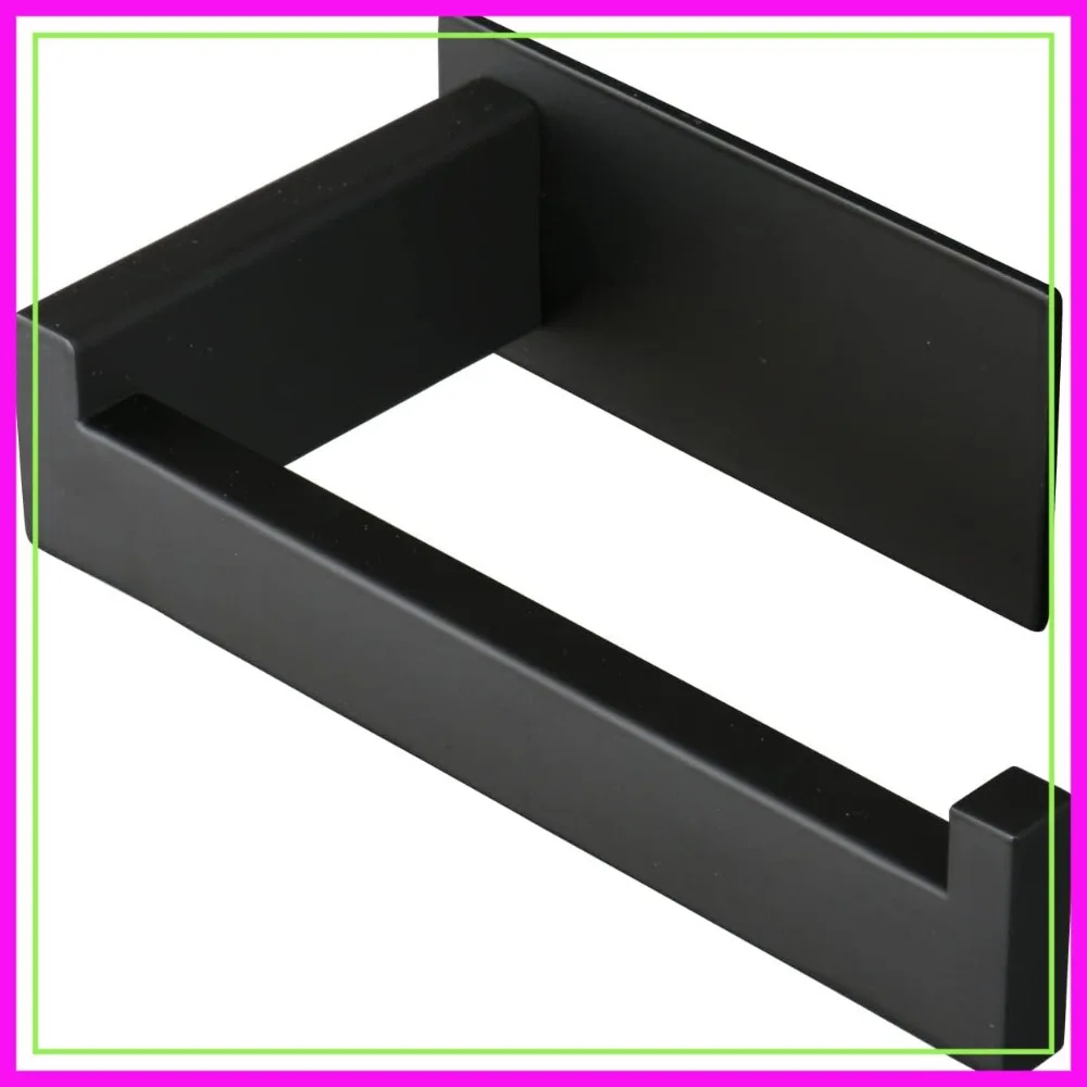 

Self-Adhesive Toilet Paper Holder, Stainless Steel Rustproof, No Drilling Easy Install, Matte Black for Bathroom & Office