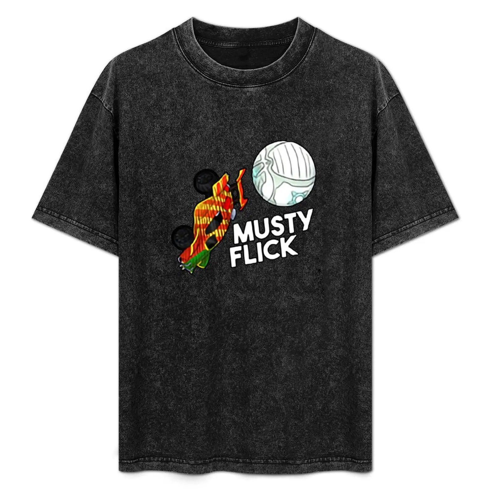 Musty Flick Red and Orange Car - Best gift idea T-Shirt Casual Daily Graphic Tee