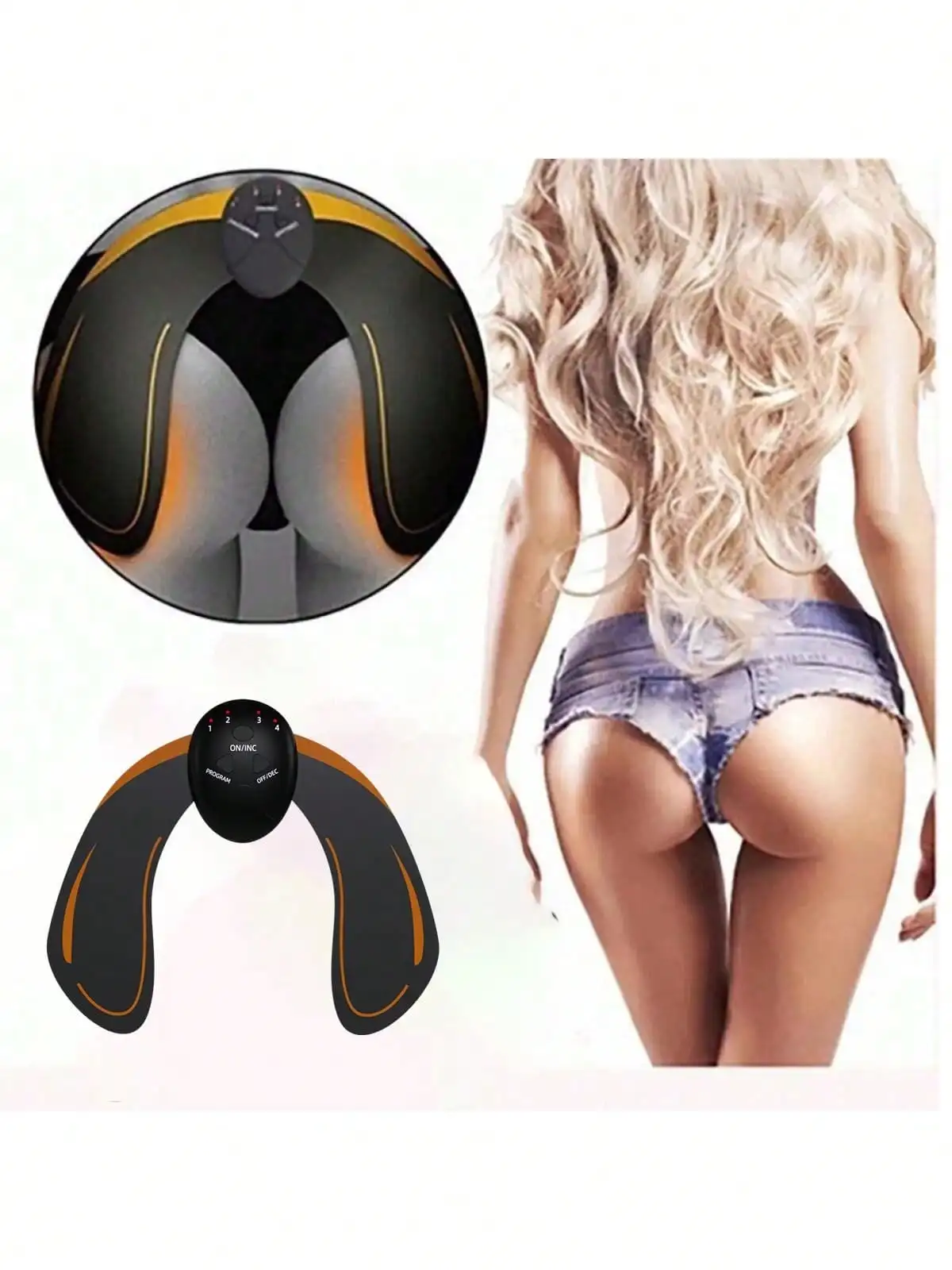 Hip Massager, Intelligent Hip Beauty Device, Hip Shaping Fitness Patch, Lazy Exercise and Home Equipment for Shaping Buttocks