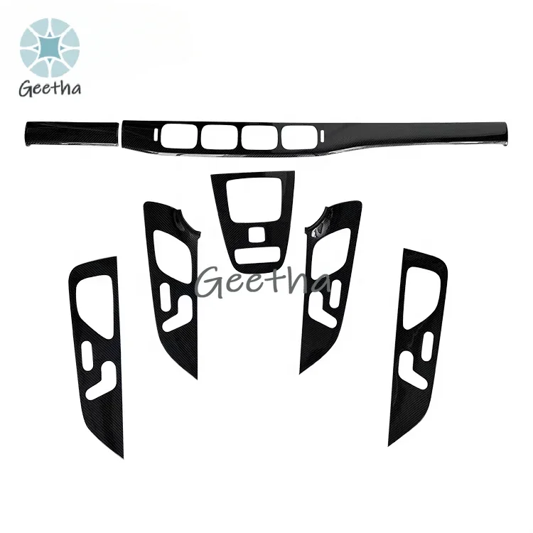 

For 7pcs Dry Carbon Fiber Interior Trims Dash Cover Interior Kits For Mercedes W167 GLE Class 2019up