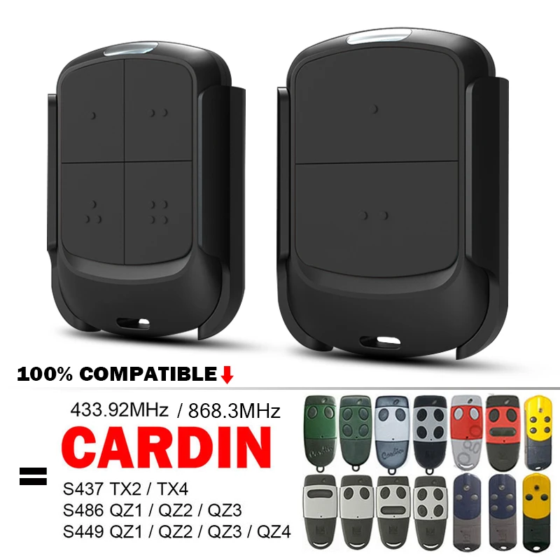 

Для CARDIN S449 S486 S435 S437 S476 TXQ TRQ пульт дистанционного управления гаражными воротами клон CARDIN 433,92 МГц 868,3 МГц передатчик открывания ворот