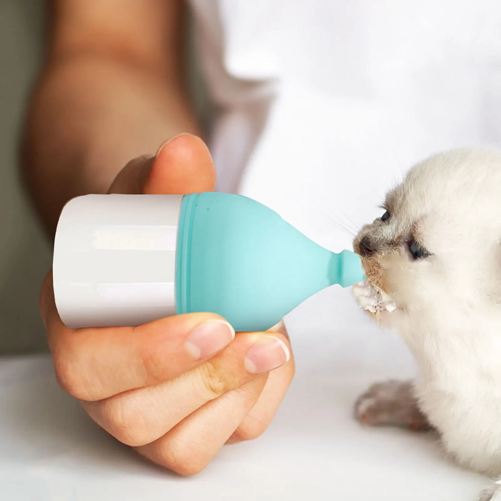 

Puppy Milk Feeder Kitten Nursing Bottle Blue 50Ml Leak Proof Anti Choking Kitten Puppy Rabbit Feeding Bottle Small