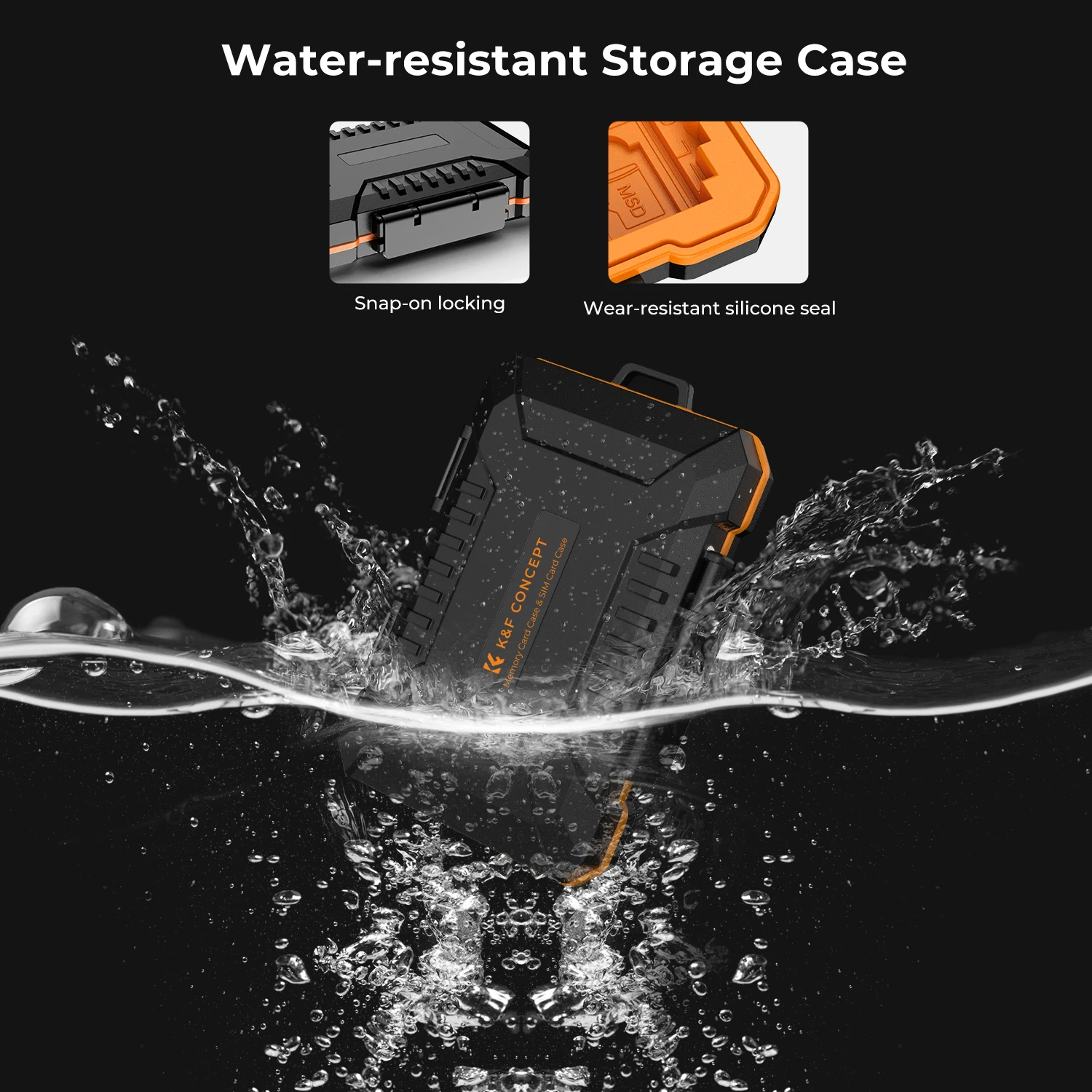 

K&F CONCEPT Memory Card Case with 29 Slots Anti-Shock Carrying Case for SD Cards CF Cards XQDs Nano SIM Micro SIM Card TF Card