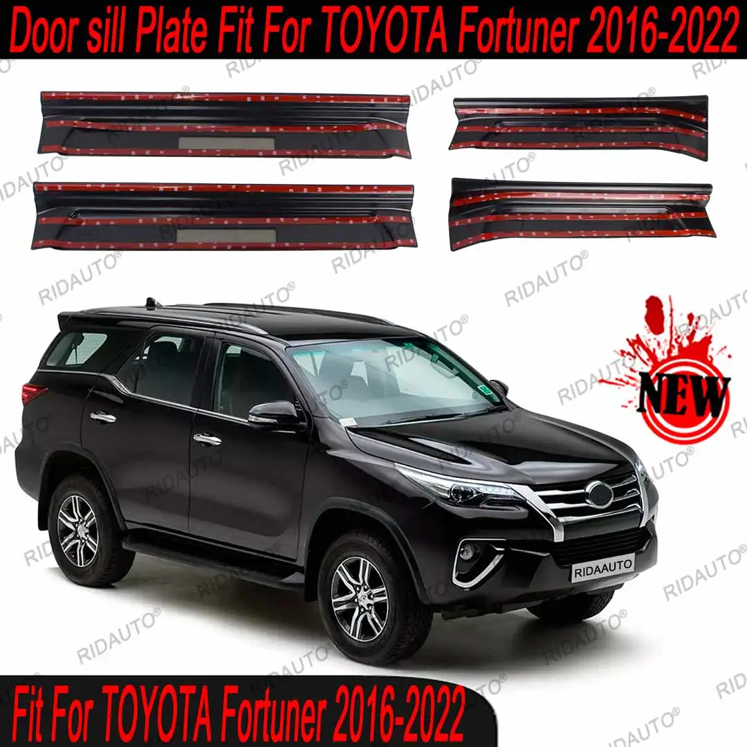 Striscia di soglia per Pickup per auto per TOYOTA FORTUNER 2016 2019 2022 accessori per adesivi per pedali con protezione per davanzale della porta
