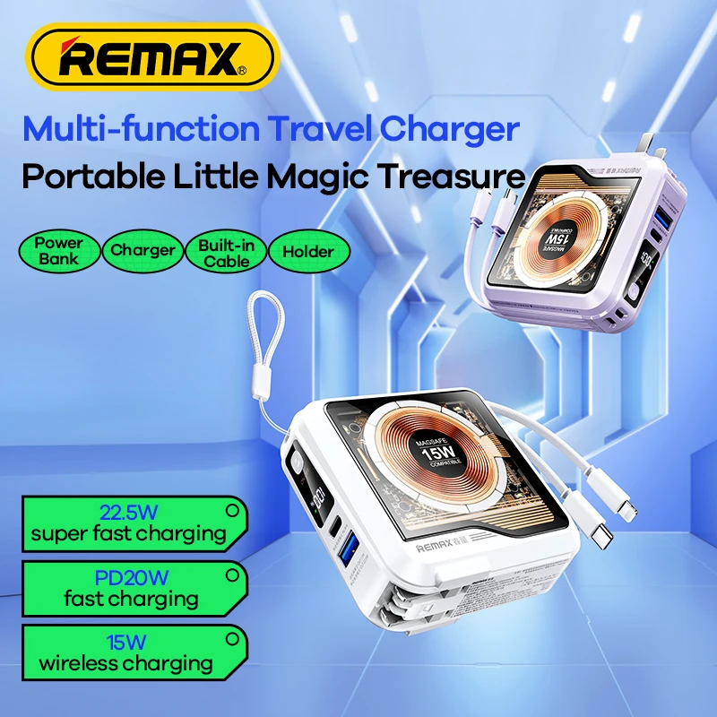 REMAX Magnetic Power Bank Wireless Portable Charger For iPhone 15 Pro MAX Xiaomi Samsung 10000mAh PowerBank Quick Charge Adapter