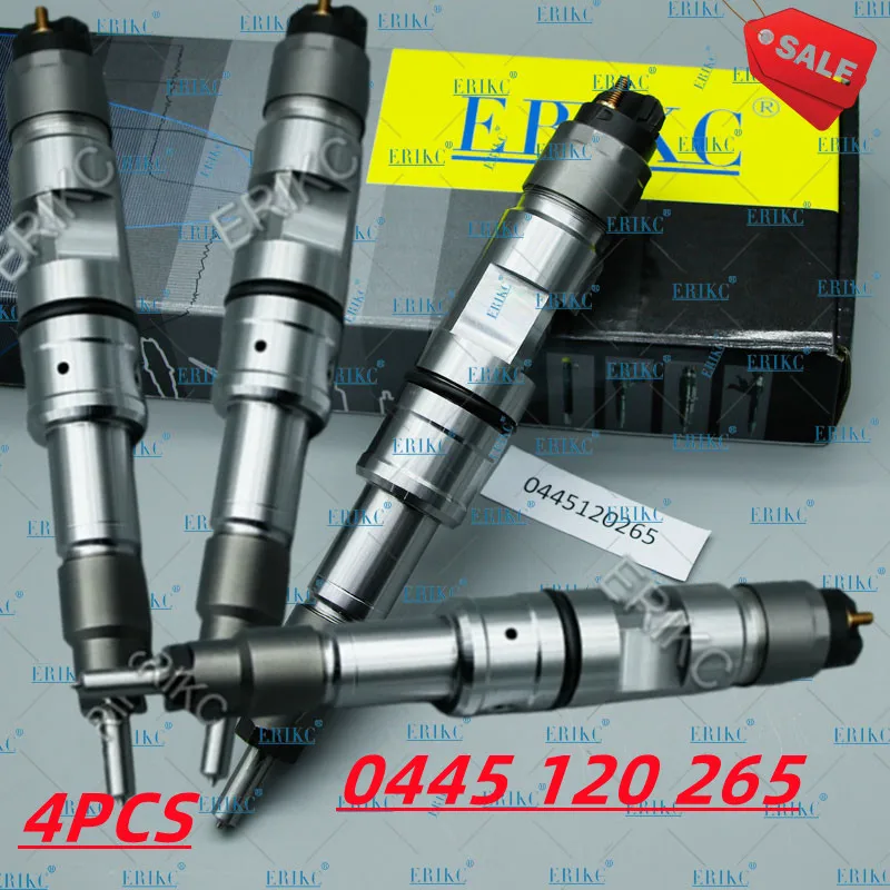 4PCS 0 445 120 265 Common Rail Diesel Fuel Injector 00986ad1016 612630090028 for Weichai Wp10 Wp12 JAC J4 JAC Sei 3 0445 120 265