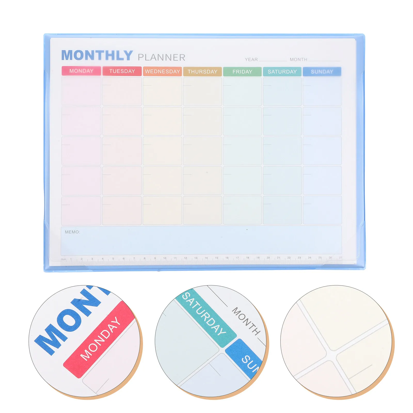 A4 Undated Monthly Planner Blank Calendar Sheets Blue Desk Desk Calendar Monthly Planning Productivity Tools Flexible Scheduling