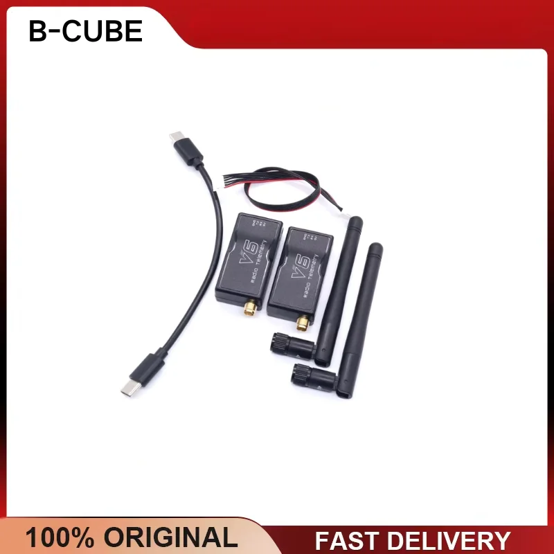 B-CUBE 3DR Radio Telemetry V6 433MHz 915MHz 100mW 500mW 1000mW Air Ground Data Transmit Module with OTG Cable for 6C PRO