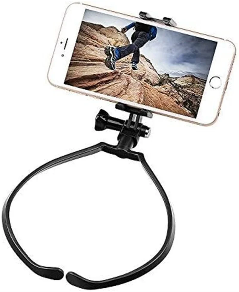 Universal Hands-Free Neck Hanging Phone Holder Adjustable Lazy Stand Wearable Mount for iPhone 15 pro Max Samsung GoPro