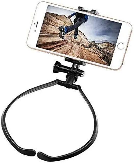 Uniwersalny uchwyt na telefon do noszenia na szyi, regulowany, bez użycia rąk, leniwy stojak, mocowanie do iPhone 15 Pro Max, Samsung, GoPro