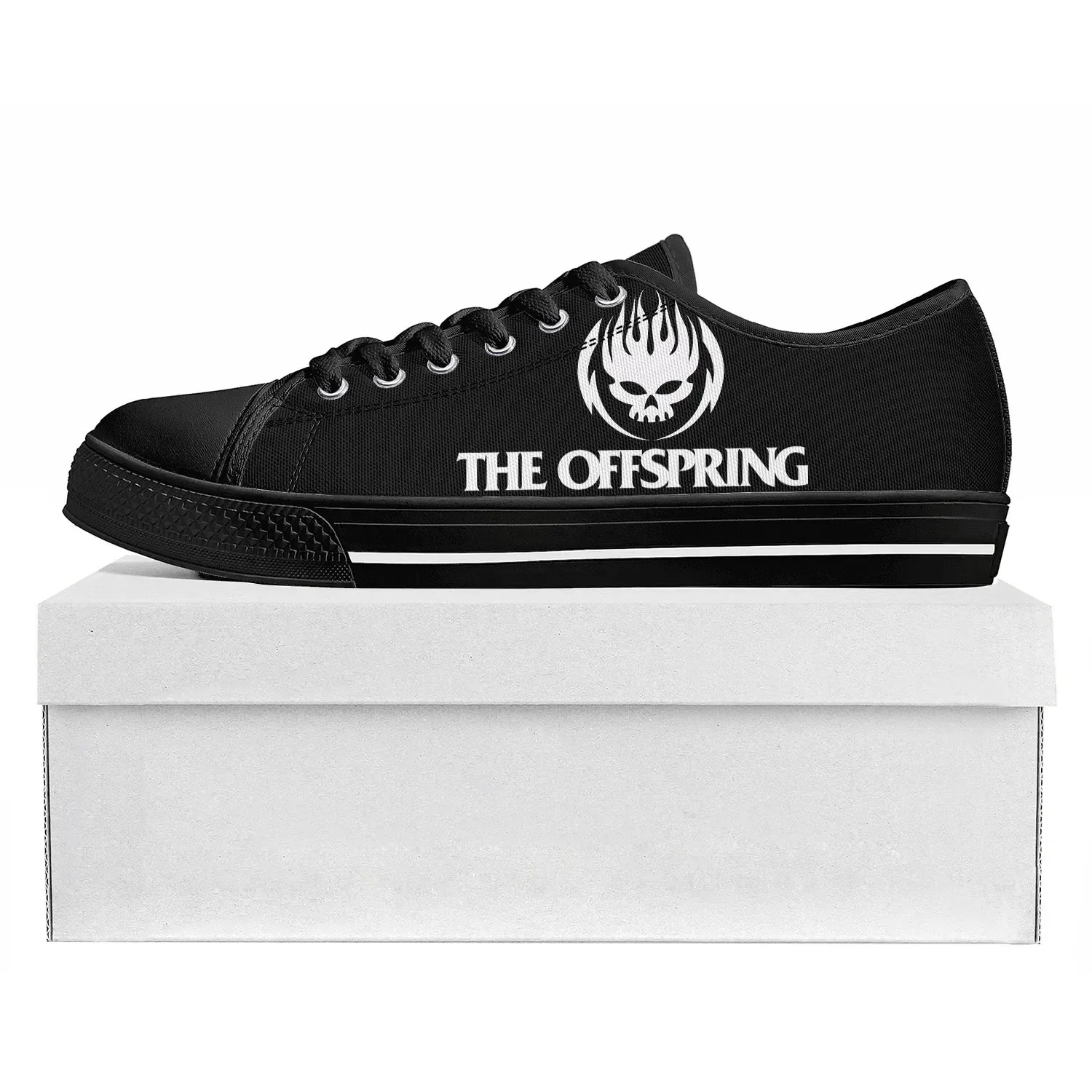 The Offspring Rock Band Low Top High Quality Sneakers Mens Womens Teenager Canvas Sneaker  Prode Casual Couple Shoes Custom Shoe