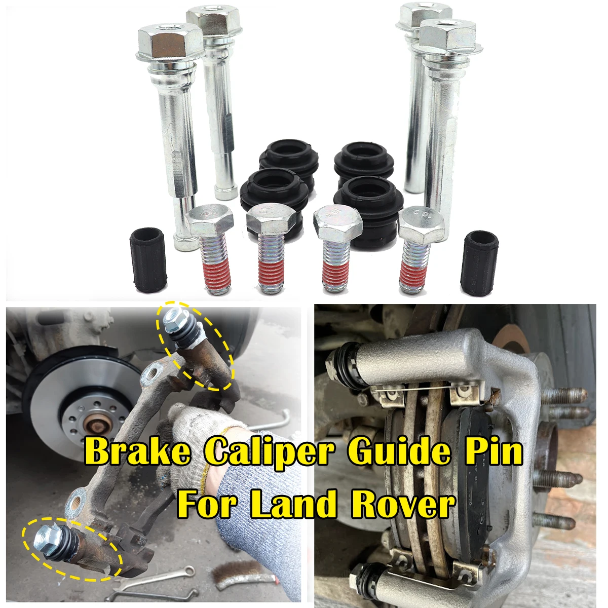 

14pcs For Benz C-CLASS W205 A205 C205 S205 Brake Caliper Cylinder Slider Guide Pin For Disc Housing Bolts Bushing Boot Seal Kit