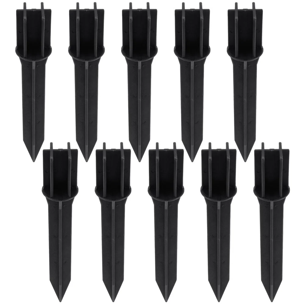 10 ชิ้น Abs Ground Nail Pile โคมไฟสวน Stake Solar Light Stakes สําหรับไฟ Power กลางแจ้งพลาสติกด้านนอก