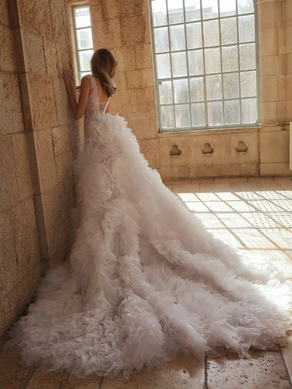 2026 Dazzling Lace Romantic Wedding Dress With Detachable Train Customized Luxury Chic Tassel Mermaid Bridal Gown Open Back