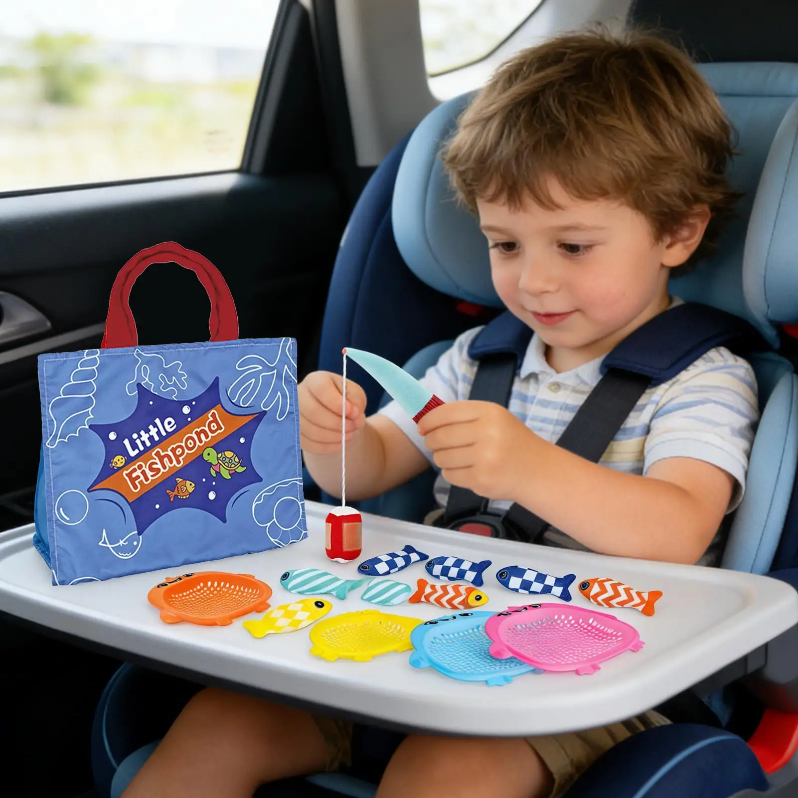 Cloth Fishing Game For Kids Safe Interactive Washable Matching Puzzle Sorting Learning Kids Sensory Toys For Prechoolers