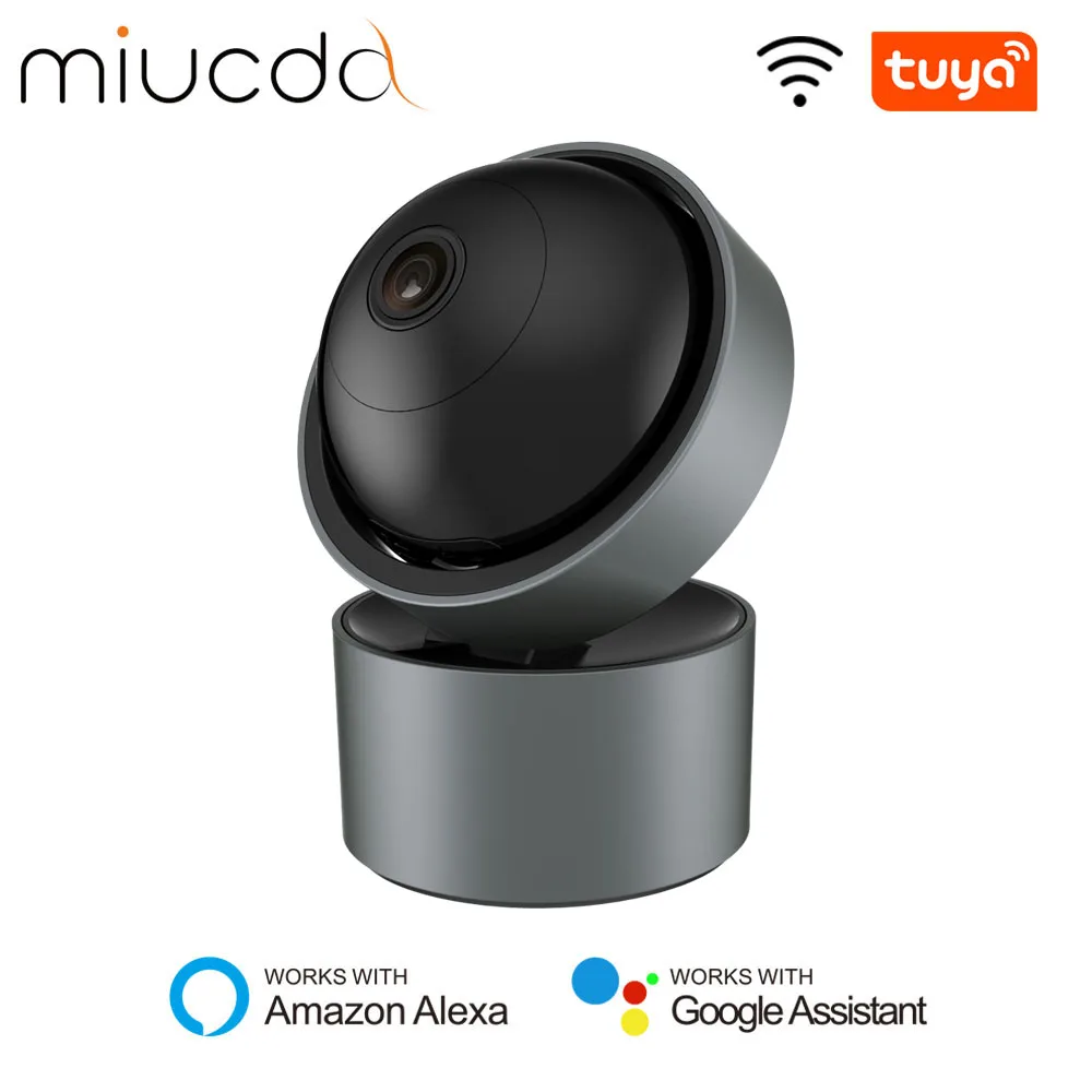 

MIUCDA Tuya Wifi IP Camera 2MP HD Smart Security Camera IR Night Automatic Tracking Two Ways Audio Work For Alexa Google Home